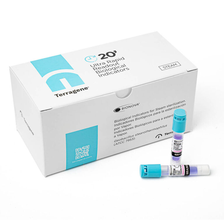 BT224 Indicador Biológico Para Vapor Lectura 20 Minutos (Fluorescencia) caja